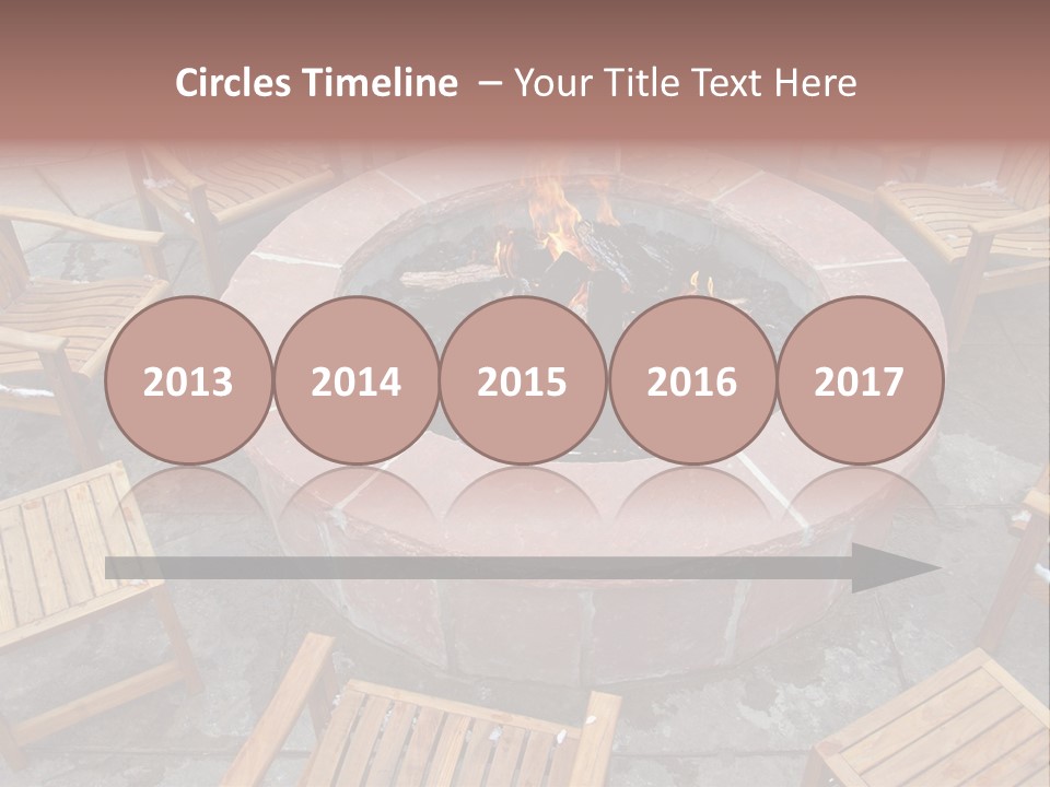 Round Fir Pit PowerPoint Template