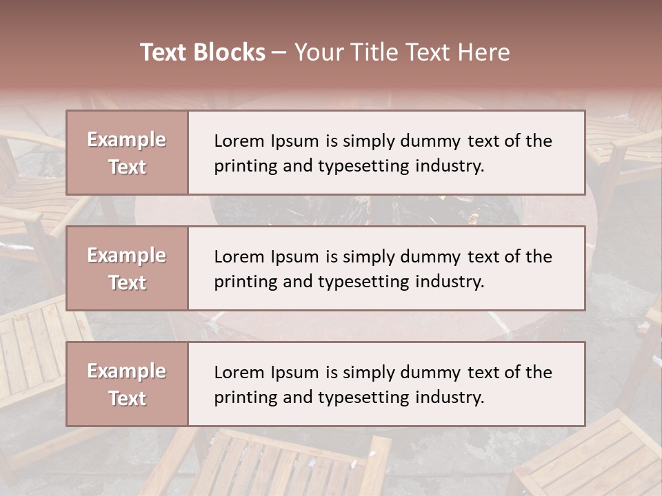 Round Fir Pit PowerPoint Template