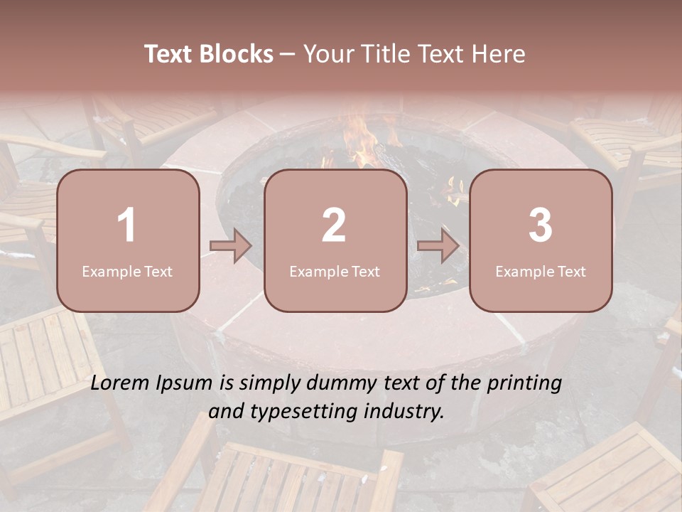Round Fir Pit PowerPoint Template