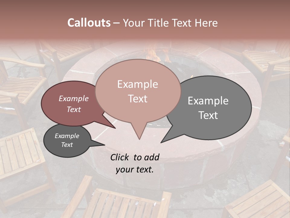 Round Fir Pit PowerPoint Template