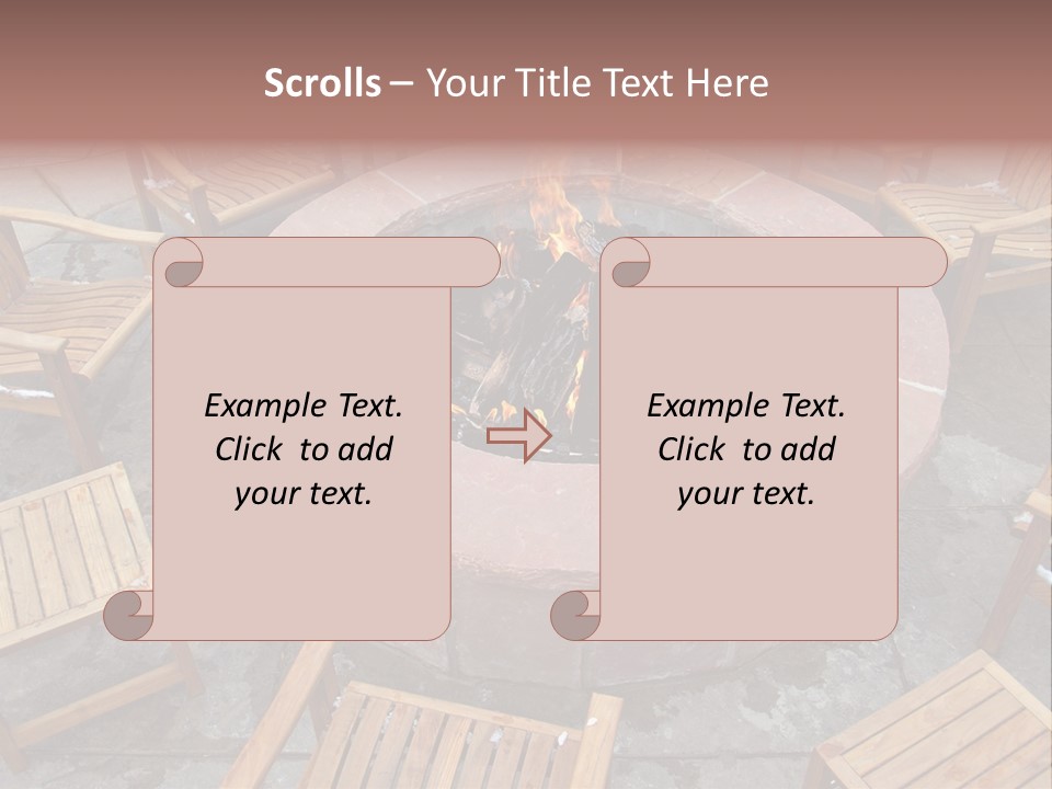 Round Fir Pit PowerPoint Template