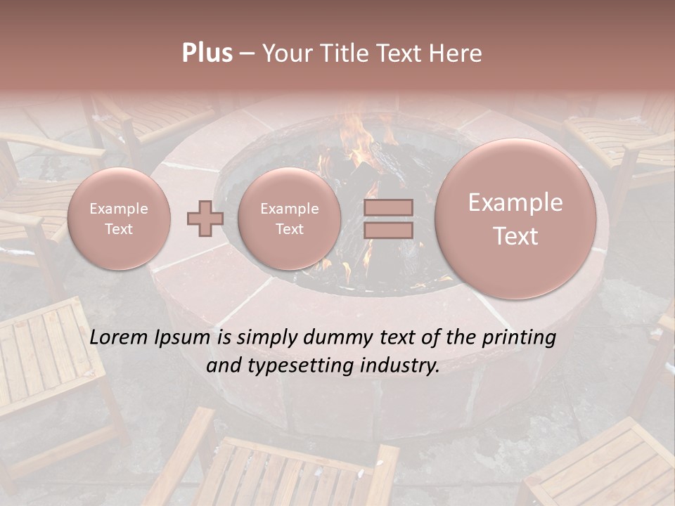 Round Fir Pit PowerPoint Template