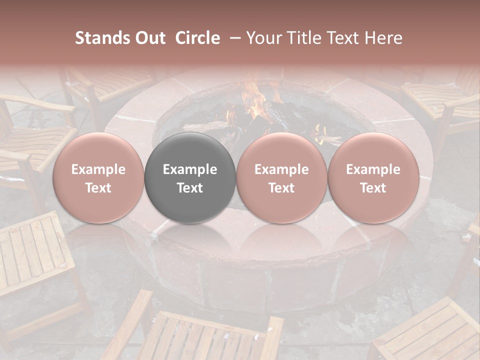 Round Fir Pit PowerPoint Template