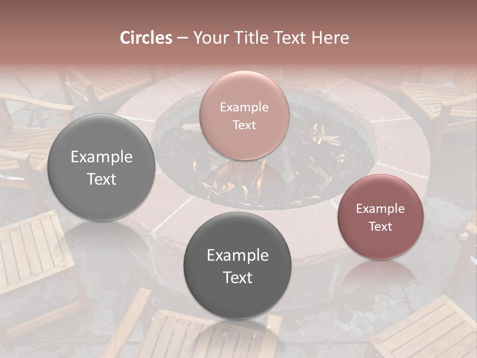 Round Fir Pit PowerPoint Template