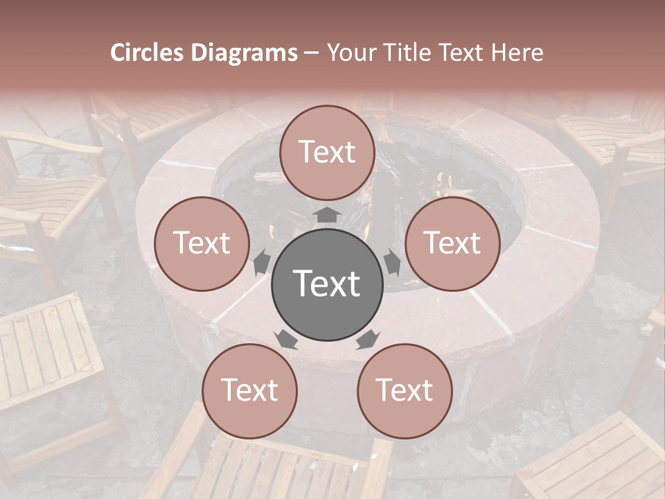 Round Fir Pit PowerPoint Template