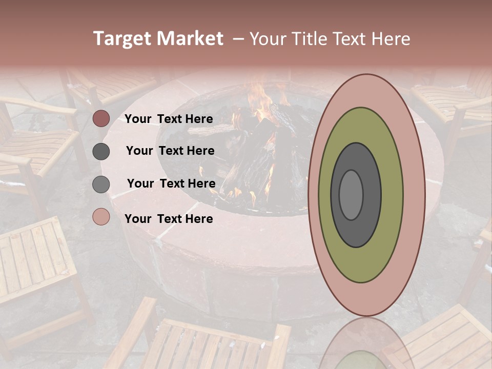 Round Fir Pit PowerPoint Template