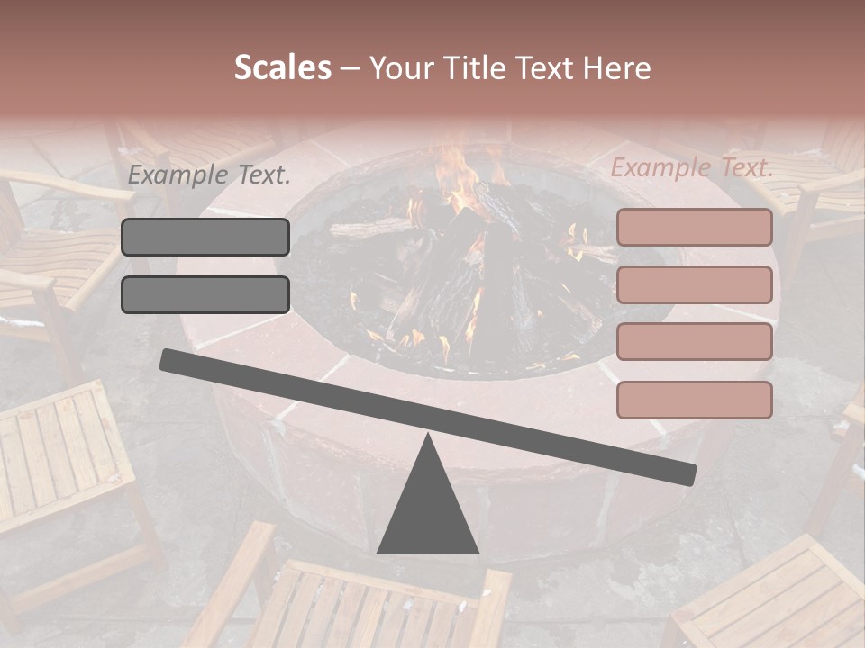 Round Fir Pit PowerPoint Template