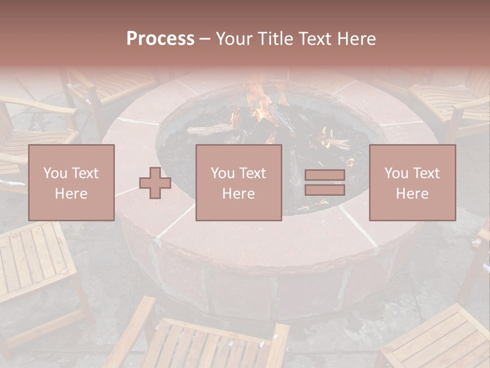 Round Fir Pit PowerPoint Template