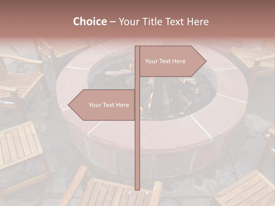 Round Fir Pit PowerPoint Template