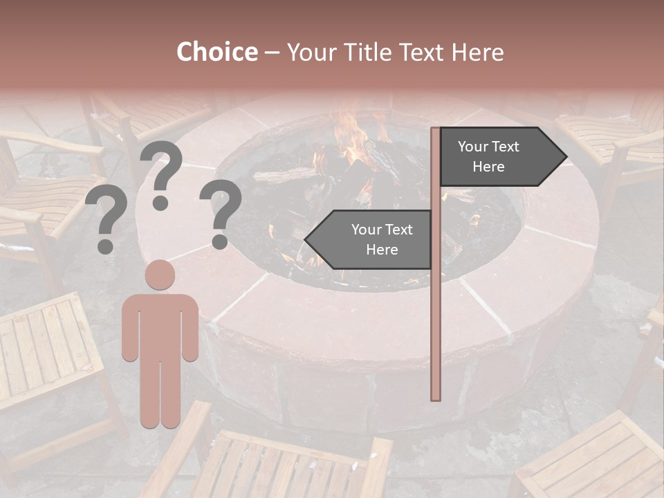 Round Fir Pit PowerPoint Template