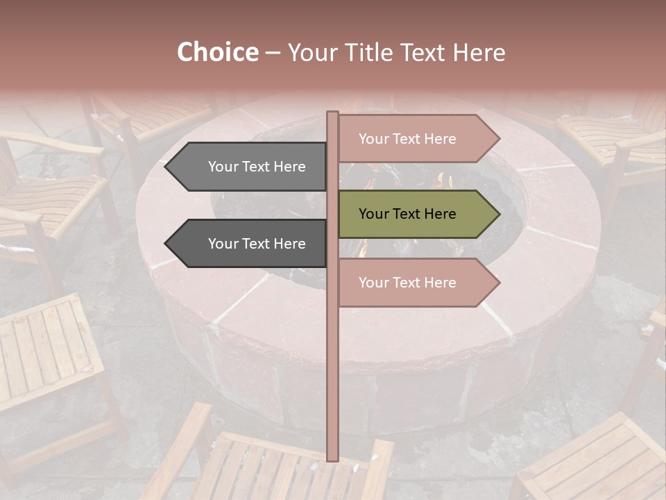 Round Fir Pit PowerPoint Template