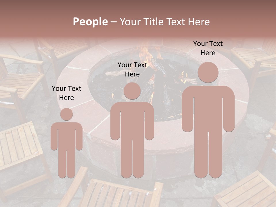 Round Fir Pit PowerPoint Template