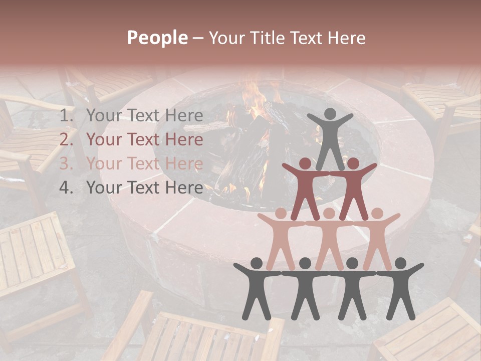 Round Fir Pit PowerPoint Template