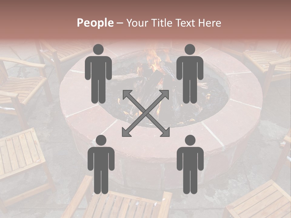 Round Fir Pit PowerPoint Template