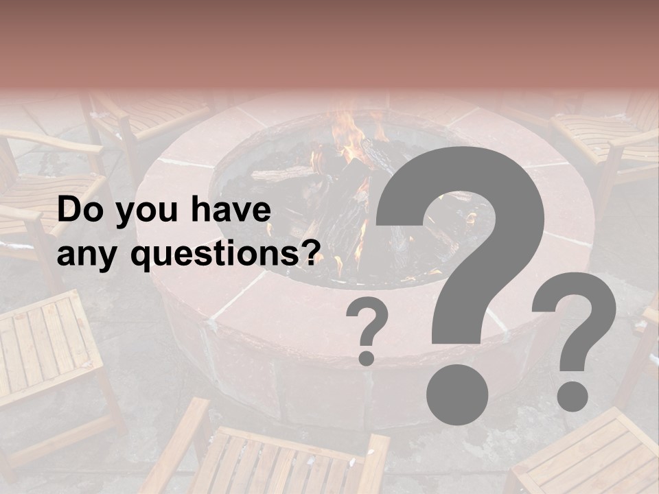 Round Fir Pit PowerPoint Template