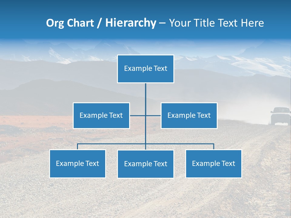 Tibetan Road And Mount Everest On Background PowerPoint Template