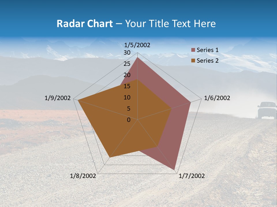 Tibetan Road And Mount Everest On Background PowerPoint Template