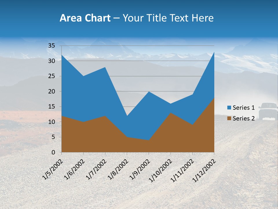 Tibetan Road And Mount Everest On Background PowerPoint Template