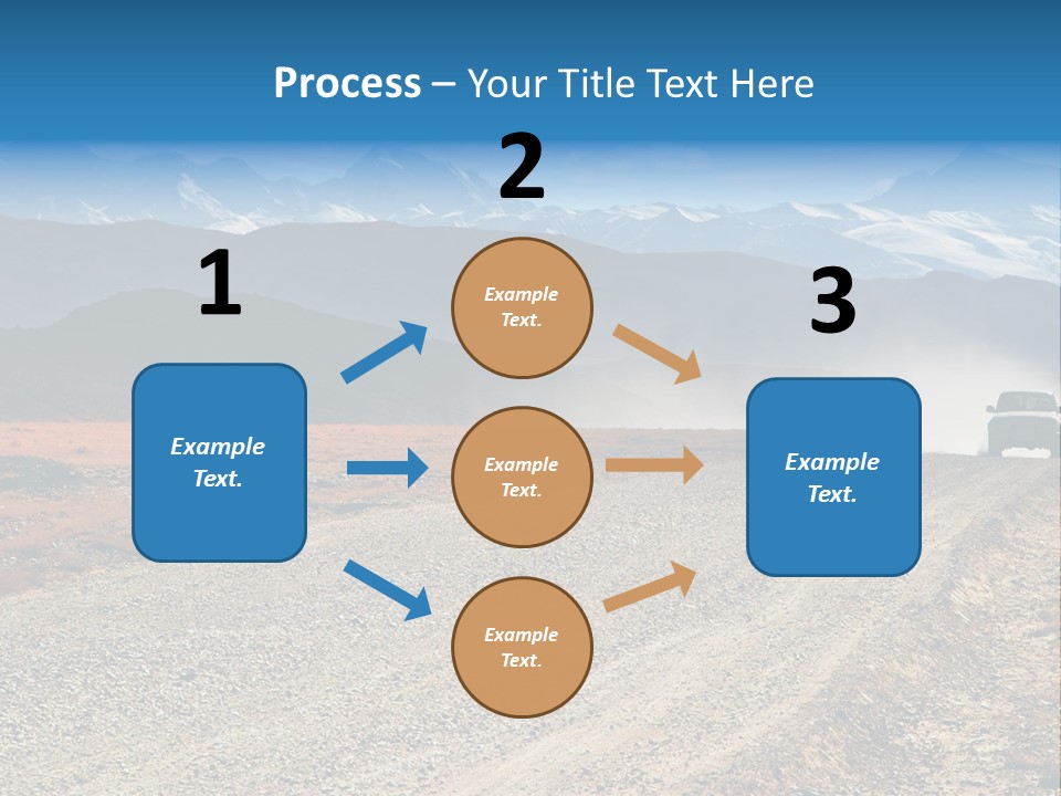 Tibetan Road And Mount Everest On Background PowerPoint Template