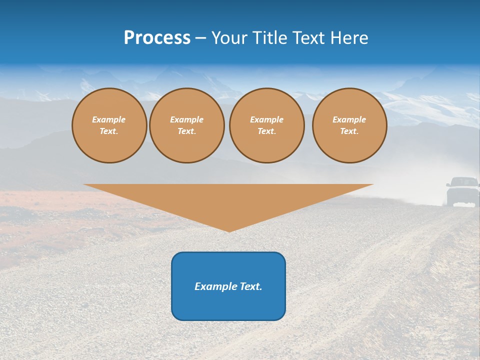 Tibetan Road And Mount Everest On Background PowerPoint Template