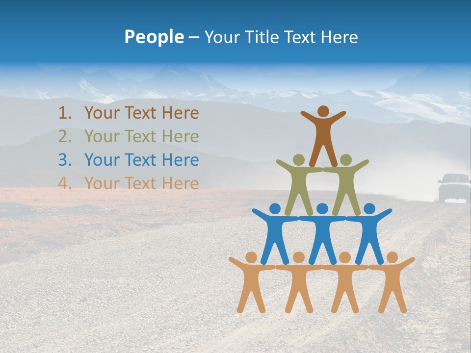 Tibetan Road And Mount Everest On Background PowerPoint Template