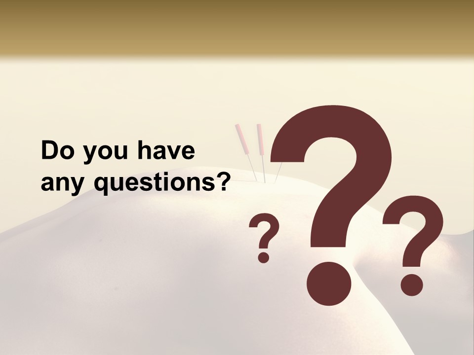 Woman Receiving Acupuncture PowerPoint Template