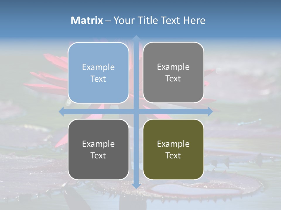 A Red Flower Is In The Middle Of A Body Of Water PowerPoint Template