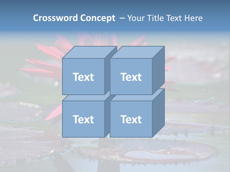 A Red Flower Is In The Middle Of A Body Of Water PowerPoint Template