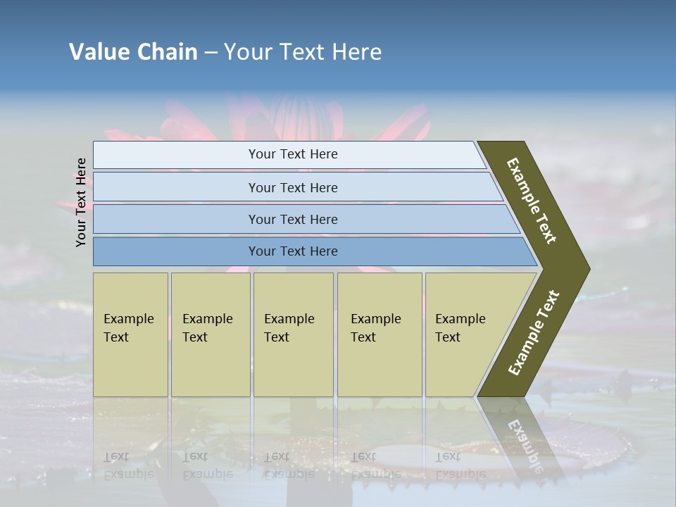 A Red Flower Is In The Middle Of A Body Of Water PowerPoint Template