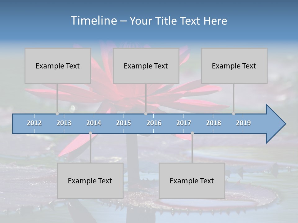 A Red Flower Is In The Middle Of A Body Of Water PowerPoint Template