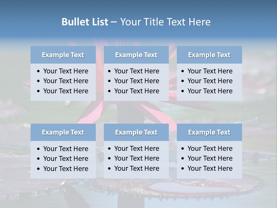 A Red Flower Is In The Middle Of A Body Of Water PowerPoint Template