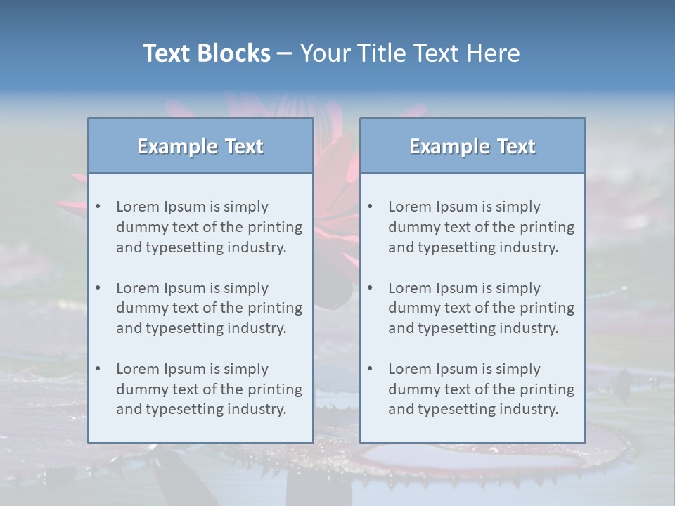 A Red Flower Is In The Middle Of A Body Of Water PowerPoint Template