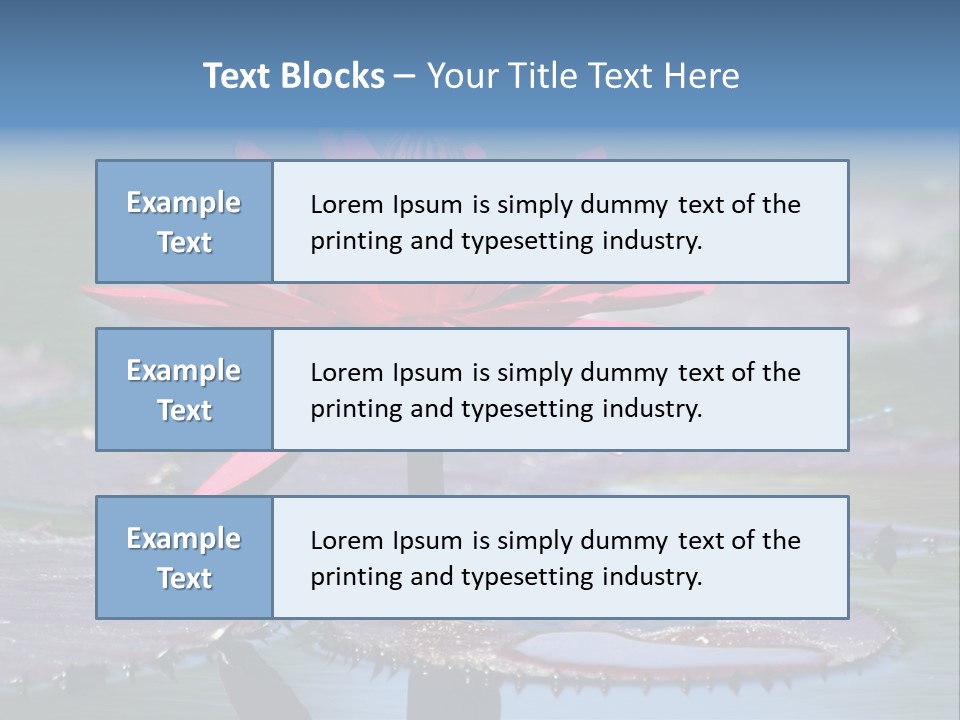 A Red Flower Is In The Middle Of A Body Of Water PowerPoint Template