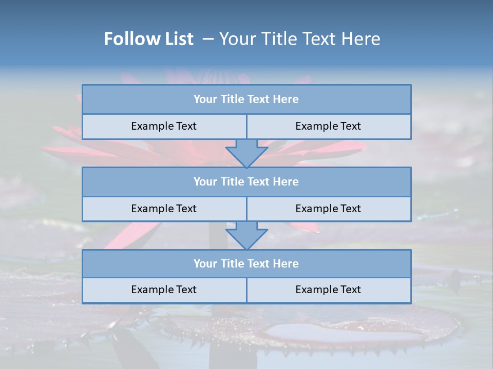 A Red Flower Is In The Middle Of A Body Of Water PowerPoint Template