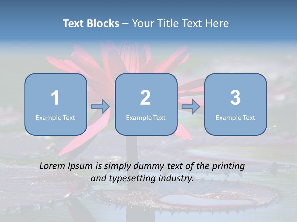 A Red Flower Is In The Middle Of A Body Of Water PowerPoint Template