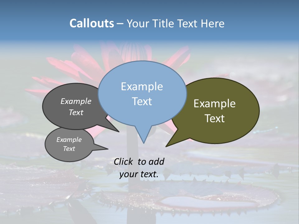 A Red Flower Is In The Middle Of A Body Of Water PowerPoint Template