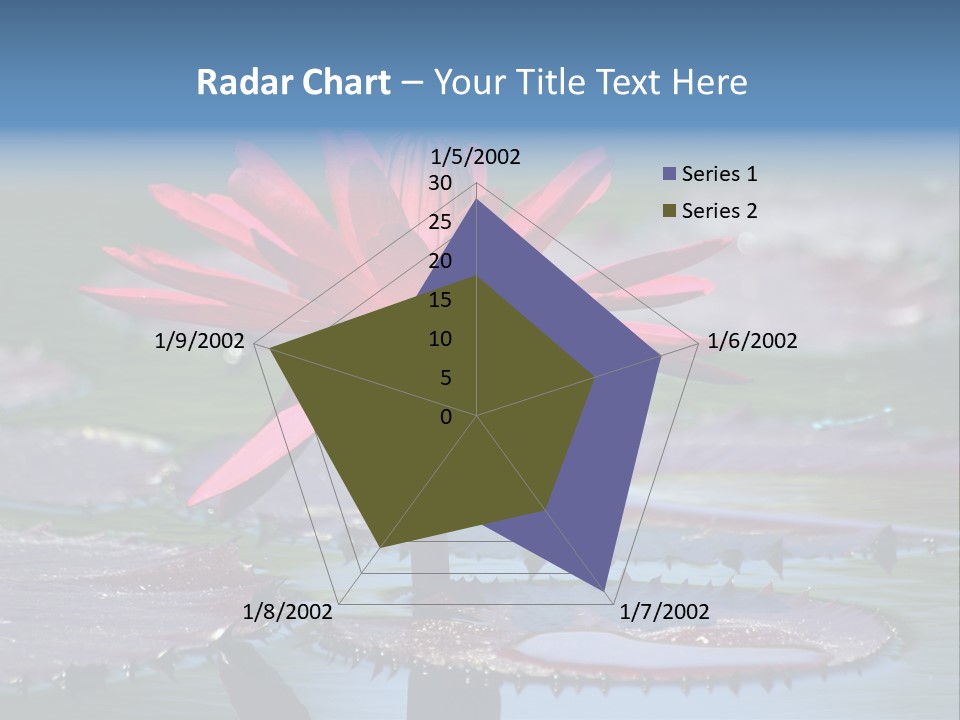 A Red Flower Is In The Middle Of A Body Of Water PowerPoint Template