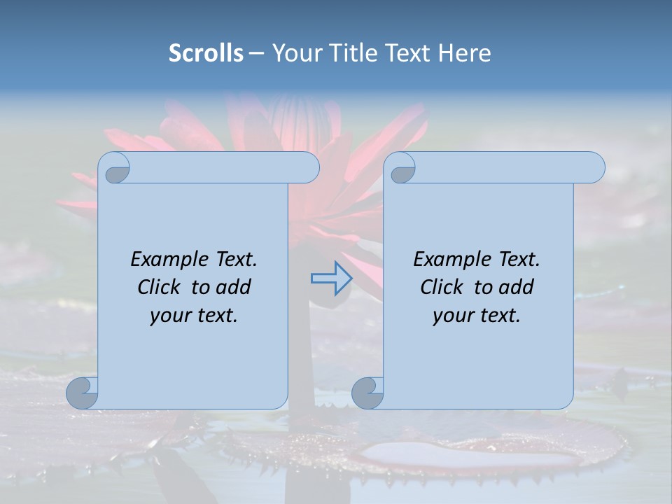 A Red Flower Is In The Middle Of A Body Of Water PowerPoint Template