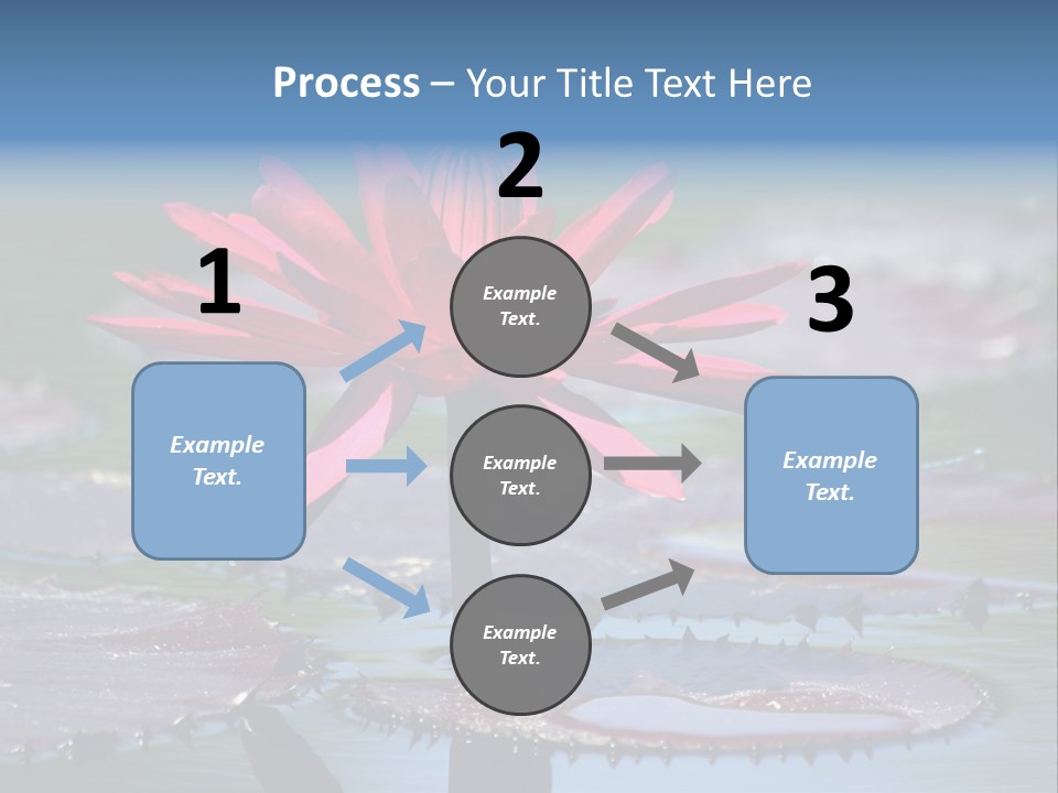 A Red Flower Is In The Middle Of A Body Of Water PowerPoint Template