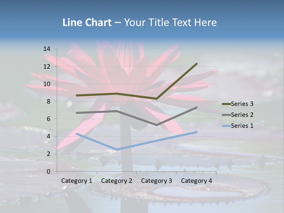 A Red Flower Is In The Middle Of A Body Of Water PowerPoint Template