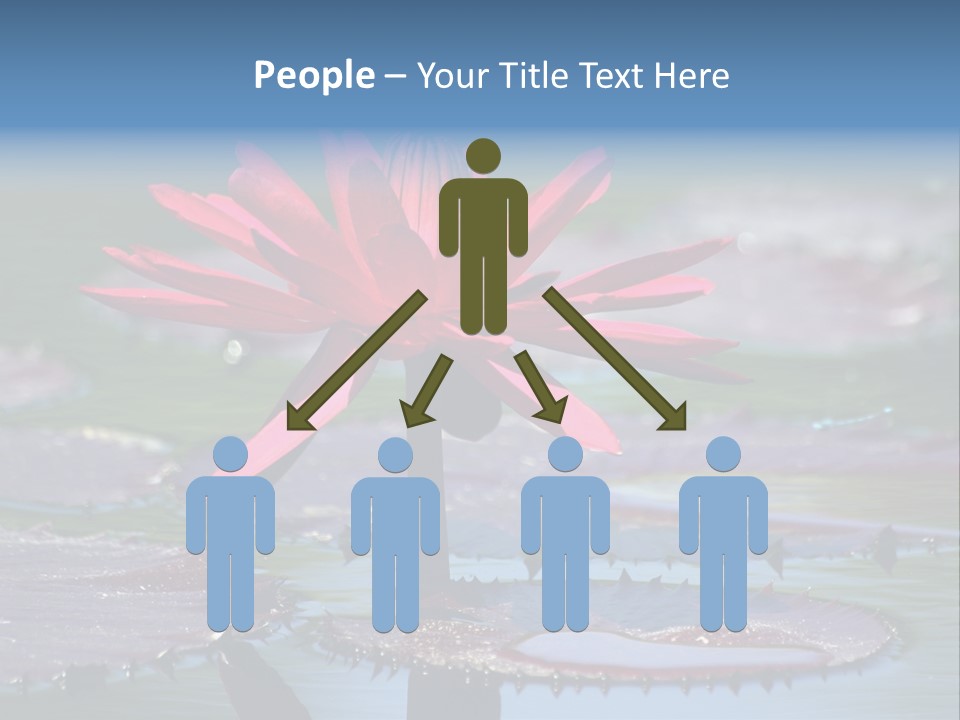 A Red Flower Is In The Middle Of A Body Of Water PowerPoint Template