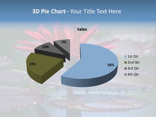 A Red Flower Is In The Middle Of A Body Of Water PowerPoint Template
