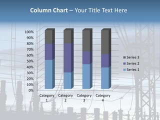 Electric Plant In Denmark, Wires At Sunset PowerPoint Template