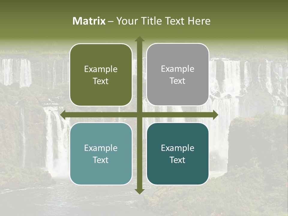 A Large Waterfall In The Middle Of A Body Of Water PowerPoint Template