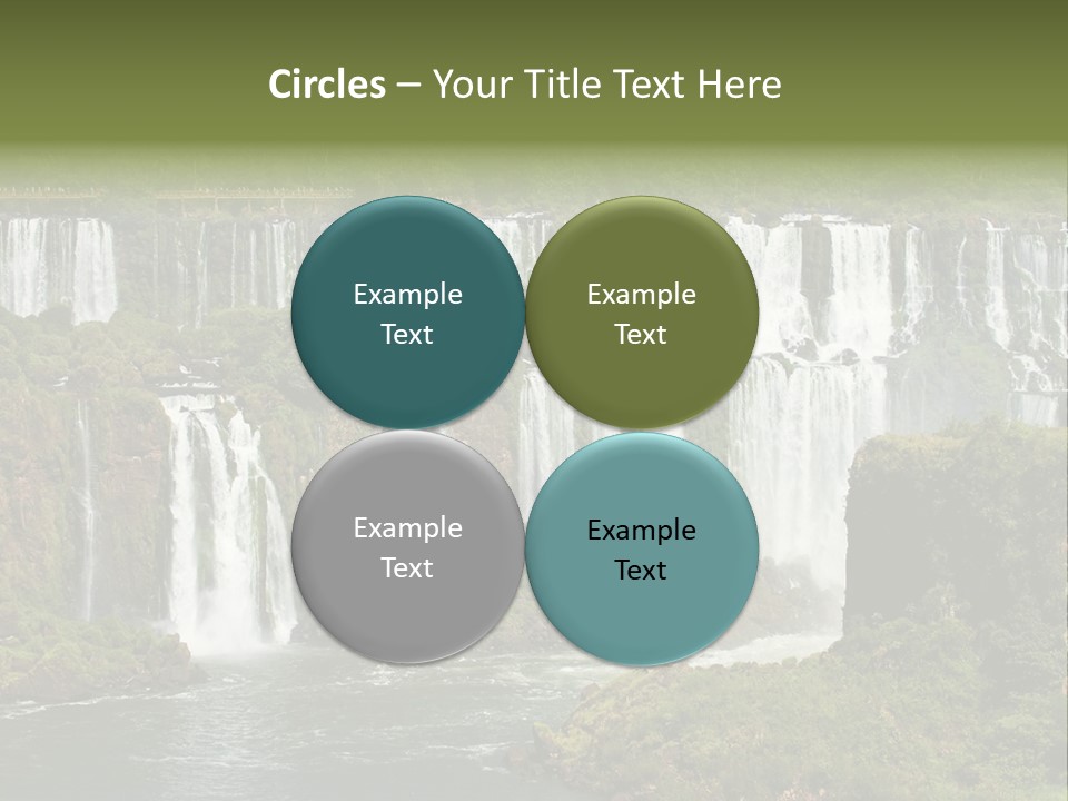 A Large Waterfall In The Middle Of A Body Of Water PowerPoint Template