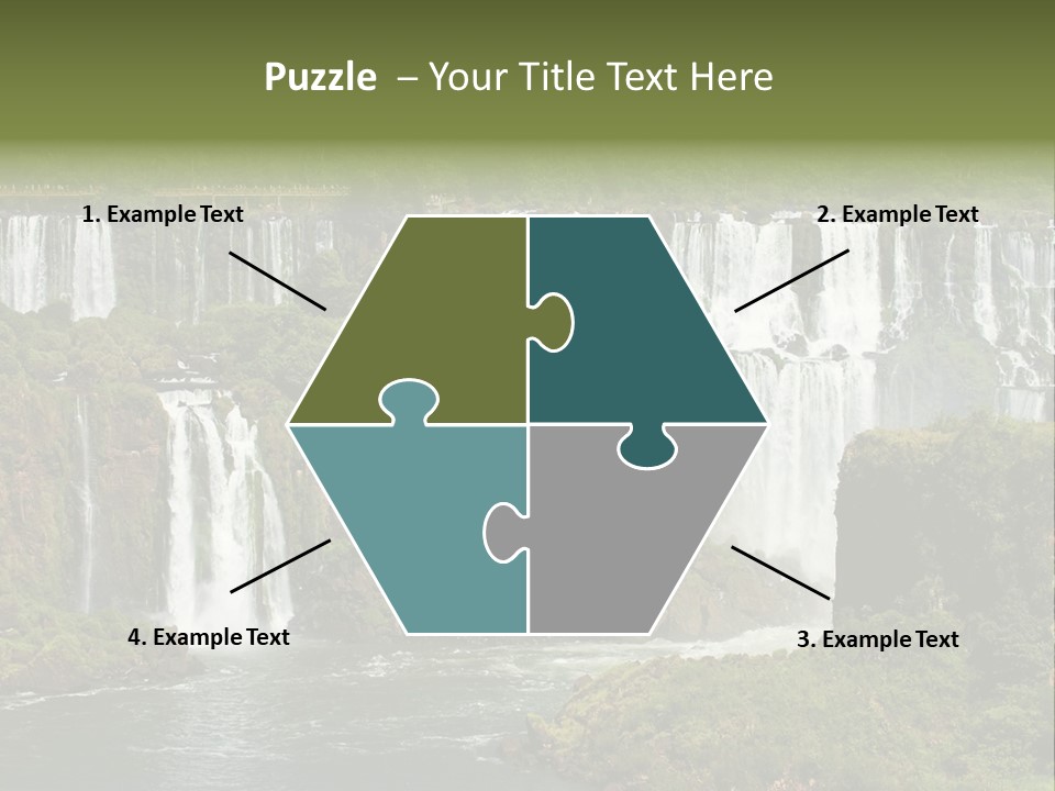 A Large Waterfall In The Middle Of A Body Of Water PowerPoint Template