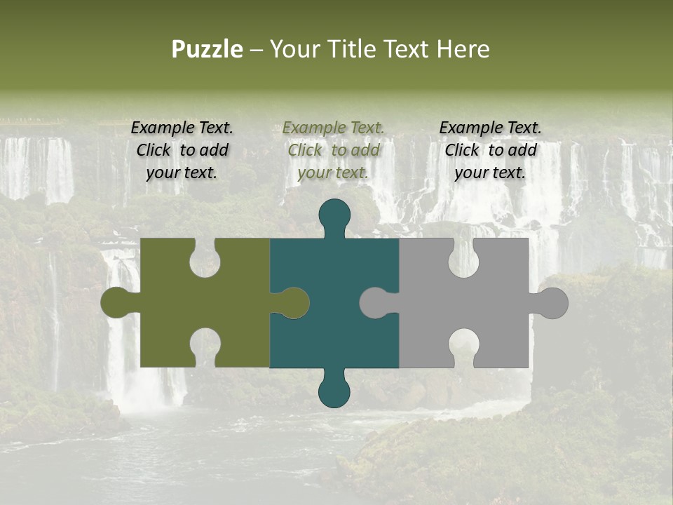 A Large Waterfall In The Middle Of A Body Of Water PowerPoint Template