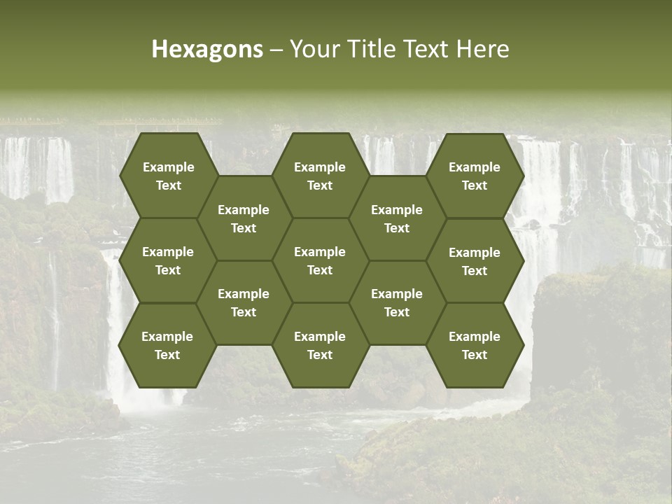 A Large Waterfall In The Middle Of A Body Of Water PowerPoint Template