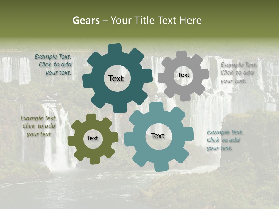 A Large Waterfall In The Middle Of A Body Of Water PowerPoint Template