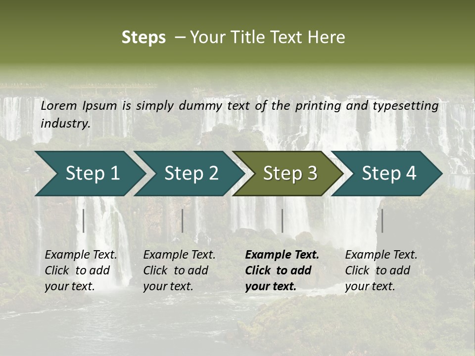 A Large Waterfall In The Middle Of A Body Of Water PowerPoint Template